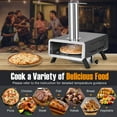 thumbnail image 6 of Costway Outdoor Pizza Oven Wood Pellet Pizza Stove with 12" Round Rotatable Pizza Stone, 6 of 10