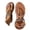 Brown, variant on Bohemian Style Flat Sandals with Beaded Straps for Women Casual Summer Everyday Comfort Footwear