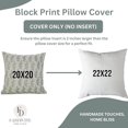 thumbnail image 5 of Handmade cotton linen cushion cover, water replicant pillow for outdoor and indoor decor, block printed couch pillow cover,20"X20", DEEPIKA, 5 of 6