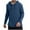Blue, variant on Wyobmus Mens Hoodies Pullover Solid Color Casual Button Sweatshirt Long Sleeve Lightweight Drawstring Hooded Jogging Tops Blue