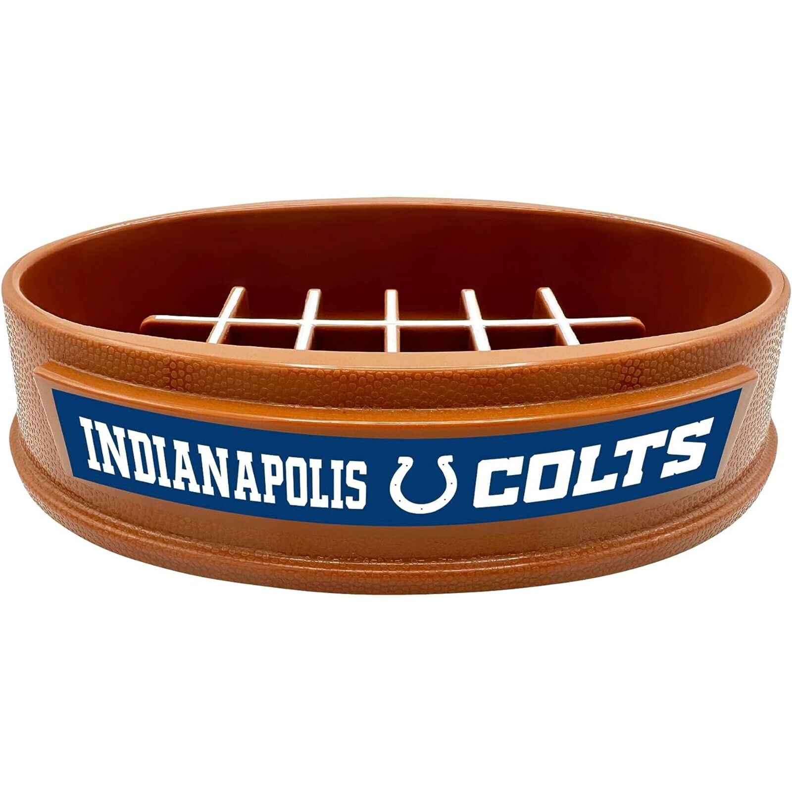 Pets First NFL Indianapolis Colts Super-Bowl Slow Feeder Bowl for Dogs and Cats, Football Design for Healthy Digestion, Non-Slip, for Large & Small Pet