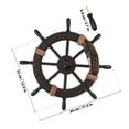 thumbnail image 2 of AURARMLET Wooden Ship Steering Wheel Ornament Set, Beach Theme Wooden Wheel (Assorted Colors), 2 of 7