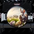 thumbnail image 1 of Happy Easter Polyester Universal Spare Wheel Tire Cover Custom Tire-Covers for Trailer RV SUV Truck Camper, 1 of 5
