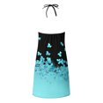 thumbnail image 4 of Beach Dresses for Women Women's Summer Fashion Printed Sleeveless Suspenders Pullover Ladies Dress A Light Blue L, 4 of 5