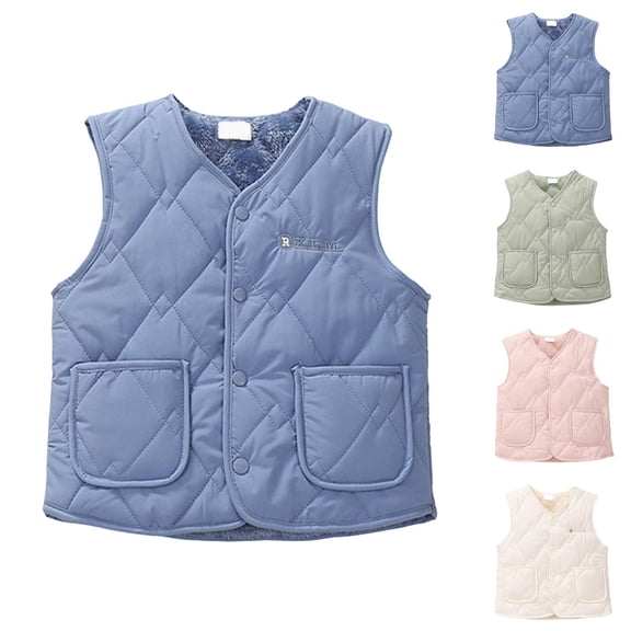 Girls Lightweight Down Vest Slim Fit Quilted Insulated Outerwear for Cold Weather Layering