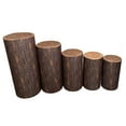 thumbnail image 3 of Kuntesetty 5 Pieces Cylinder Pedestal Covers Cylinder Stand Covers Elegant Cylinder Wood Grain, 3 of 9