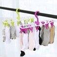 landege Foldable Clip and Drip Laundry Hanger with 12 Strong Pegs Clip
