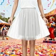 thumbnail image 2 of oqasdz Elegant Pleated Midi Skirts for Women with High Waist and Flowy Hem Festive and Party Evening Cute Princess Mesh Tutu Skirt, 2 of 4
