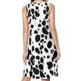 thumbnail image 2 of Dalmatian Print Spring Summer Dresses for Women Fashion T-shirt Dress Casual Sleeveless Loose Sundress with Pockets, 2 of 5
