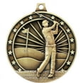 thumbnail image 2 of Golf Medals, 2" Gold Diecast Golf Medal Award 1 Pack, 2 of 2