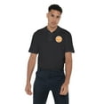 thumbnail image 2 of Green Lantern Core Blackest Night Orange Lantern Logo Cotton Polo Shirt, Black, Medium, 2 of 6