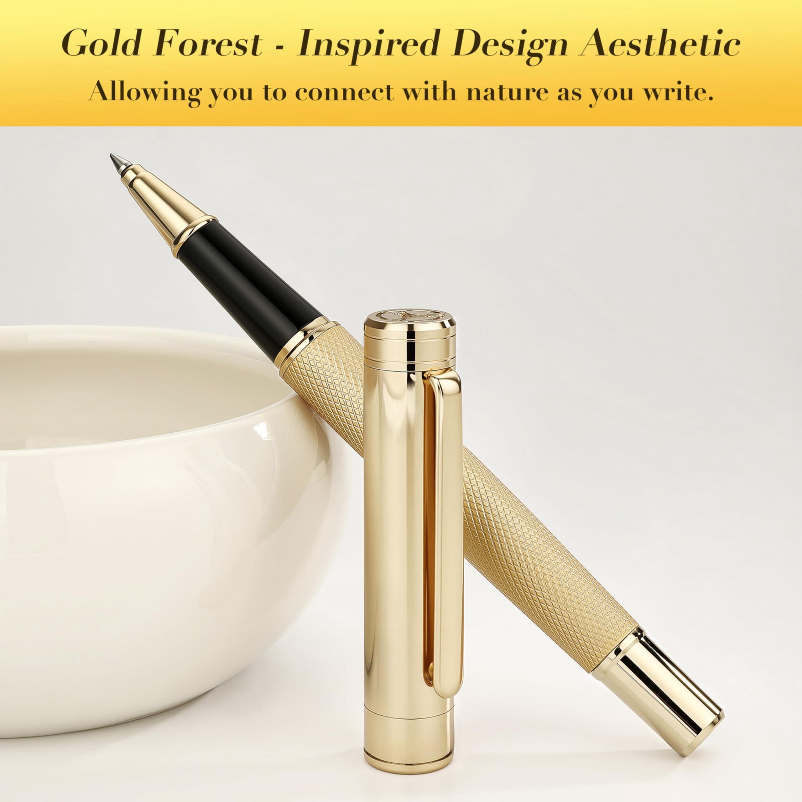 Rollerball Pen  Stunning Luxury With Mesh Texture Design And Finish Fancy Gift Set For Men & Women Business Signature Executive Office Nice Designer Pens