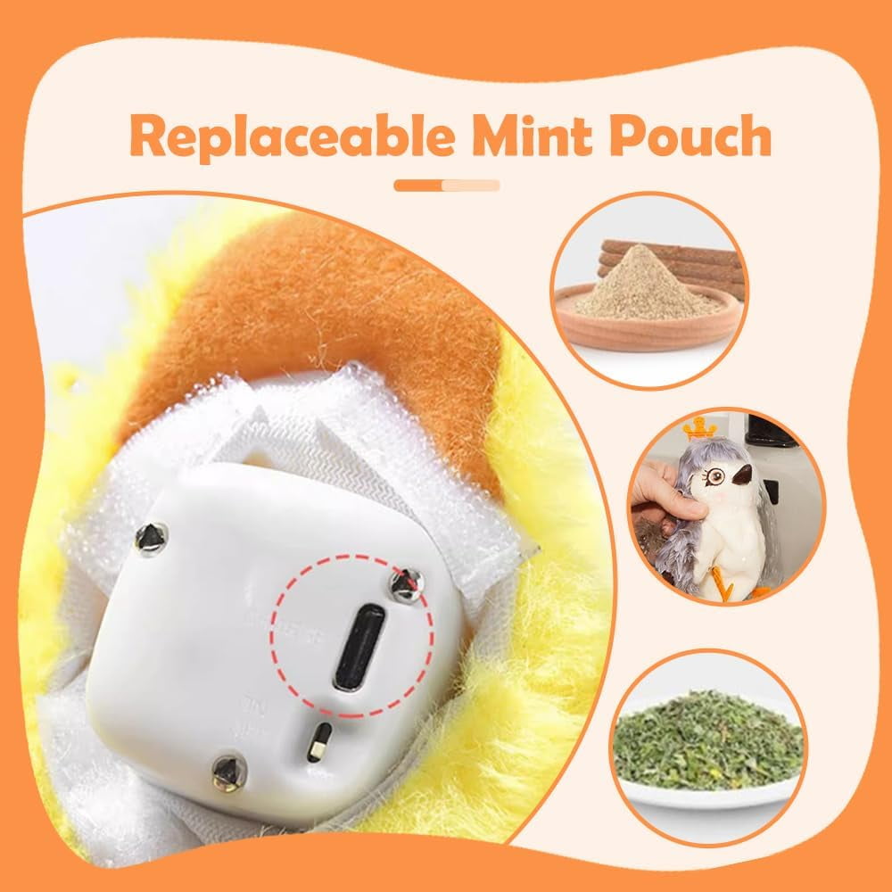 Flapping Bird Cat Toy, Rechargeable Interactive Chirping Bird Cat Toy, 3 Modes, Touch Activated
