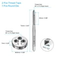 thumbnail image 2 of Uxcell 3 Pieces Metric Tap and Die Set M7 x 0.75 Thread Tap & Round Die Threading Repair Tools, 2 of 6