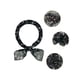 thumbnail image 4 of INSPIRE CHIC Mujeres Bufandas de Chifón - 25.6" x 25.6" - Pañuelo Cuadrado con Estampado Floral Bufanda de Cuello Neckerchief Floral Negro, 4 of 6