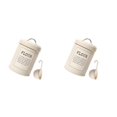 thumbnail image 1 of Toystoory Rustic White Metal Kitchen Food Storage Jar 3L Scoop with Type1 NO1, 1 of 1