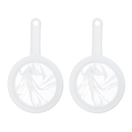 

2pcs Household Soy Milk Strainers with Handle Multipurpose Juice Filters (White)