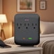 thumbnail image 4 of Enchufe de pared con puertos USB-C | Adaptador de viaje con múltiples tomas | 3 puertos de carga de CA y dos puertos USB | Enchufe de pared compacto para oficina en casa, 4 of 6
