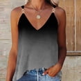 thumbnail image 2 of Yuyuzo Women's V Neck Tank Tops Summer Sleeveless Shirts Chain Strap Blouses Gradient Color Tunic Tops, 2 of 6