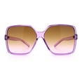 thumbnail image 4 of Womens Classic Oversized Rectangle Butterfly Chic Minimal Sunglasses [Purple - Brown Pink], 4 of 7