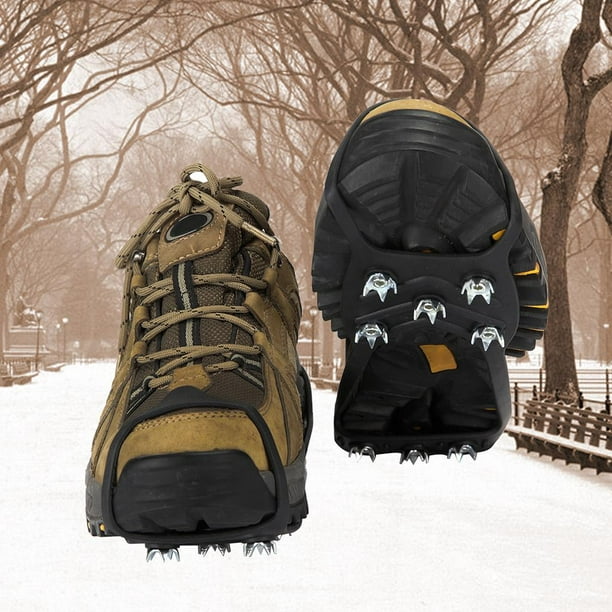 Crampons, Ice Cleats pour chaussures Bottes, poignées légères à neige  glacée Crampons Crampons Traction Cleat Slip-on Stretch Footwear