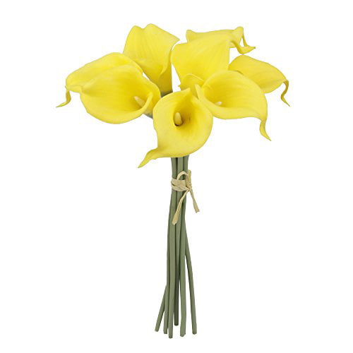 10pc set Real Touch calla lily-Feels just like real (Yellow) - Walmart.com