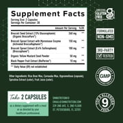50MG Sulforaphane Supplement from Broccoli Sprouts | NRF2 Activation with Glucoraphanin, Myrosinase & Antioxidants | Support Cellular & Immune Health | Broccoli Seed Microbeadlets, Vegan 60 Count