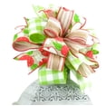 thumbnail image 2 of Teacher Gift Basket Bows, Apple Wreath Add On Bow (Red/White/Green), One Bow, 2 of 5