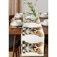 thumbnail image 4 of ERUNPONLY Funny Puppy Table Runner - 36 Inch Long Modern Simple Cute Dog Animal Portrait Cotton and Linen Blended Dress Scarves Farmhouse Table Runner for Kitchen Dining, Coffee Table, 13" x 36", 4 of 8