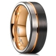 thumbnail image 1 of Alianza de boda King Will LOOP, carburo de tungsteno, 8 mm, oro rosa, 1 of 7