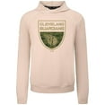 thumbnail image 2 of Men's Levelwear  Khaki Cleveland Guardians Mandate Buckler Tri-Blend Pullover Hoodie, 2 of 3