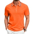 thumbnail image 2 of Men Short Sleeve Polo Shirt Athletic Breathable Classic Fit Quick Dry Performance Collared Top for Summer Sports Casual Wear, 2 of 7