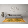 thumbnail image 3 of Ahgly Company Machine Washable Indoor Rectangle Persian Yellow Traditional Area Rugs, 3' x 5', 3 of 4