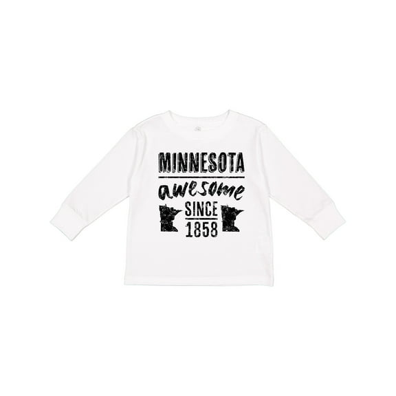 Inktastic Minnesota Awesome Since 1858 Boys or Girls Long Sleeve Toddler T-Shirt