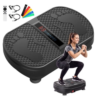 LAZY BUDDY Vibration Plate Exercise Machine Lymphatic Drainage Platform  Whole Body Shaker w/ 2 Resistance Bands, Home Workout Training Equipment  for Weight Loss & Toning, 265lbs, Goldenrod - Walmart.com