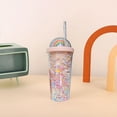 thumbnail image 6 of LAMIRO 18.6 Oz Pink Bubble Portable Frozen Magic Slushie Cup Plastic Tumbler, 6 of 7