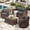 Gray, variant on Ampatio 7 Pieces Patio Furniture Outdoor Conversation Set Rattan Wicker Outdoor Sectional Sofa with Swivel Chairs & Coffee Table, Navy Blue