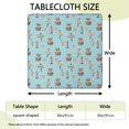 thumbnail image 2 of Blue Highland Cow Bathtub Starfish Pattern Square Fitted Tablecloth with Elastic Edge,Square Table Cover,Washable Elastic Table Cover for Home Kitchen Party Decor 36"x36", 2 of 6