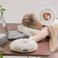 thumbnail image 2 of CHARRYARN Ear Protection Pillow with Center Hole,Faux fur cushion，Soft Memory Foam Cushion for Side Sleepers, Prevents Ear Pressure & Relieves Ear Pain-Round shaped-9*9*2inch-Beige, 2 of 4