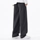 thumbnail image 3 of Pantalones de trabajo de longitud completa para hombre, de color liso, con bolsillos, de pierna recta, 3 of 4