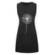 thumbnail image 3 of ICHUANYI Clearance Fashion Womens Pocket Dandelions Printing Sleeveless Casual Nightdress Dresses(Black, XL) ICHUANYI WER2023081404236, 3 of 5