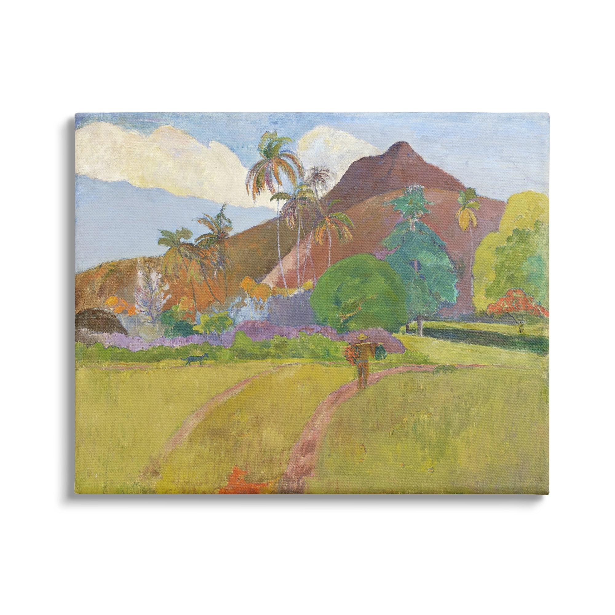 Stupell Tahitian Landscape Gauguin Painting Landscape Painting Gallery Wrapped Canvas Print Wall Art