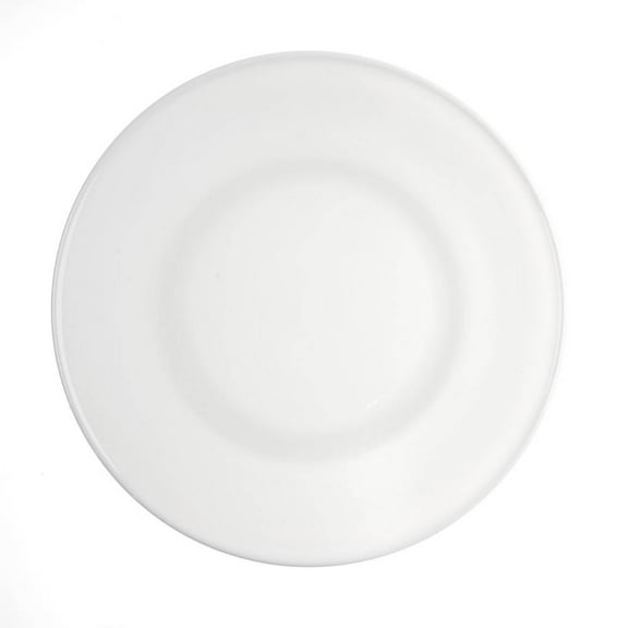 Mosser Glass Dessert Plate, Round, Vintage Style 8", White Milk Opaque Glass