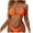 Orange, variant on Sngxgn Bikini Set for Women Two Piece Swimsuit V Neck Top Wide Straps Mid Rise(Orange,M)