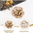 thumbnail image 3 of Silk Satin Flower Brooch Pin, Large Peony Floral Lapel Pin, 3 of 5