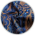 thumbnail image 4 of Men's Ties Neckties Navy Dark Blue Paisley Extra Long Size 63", 4 of 5