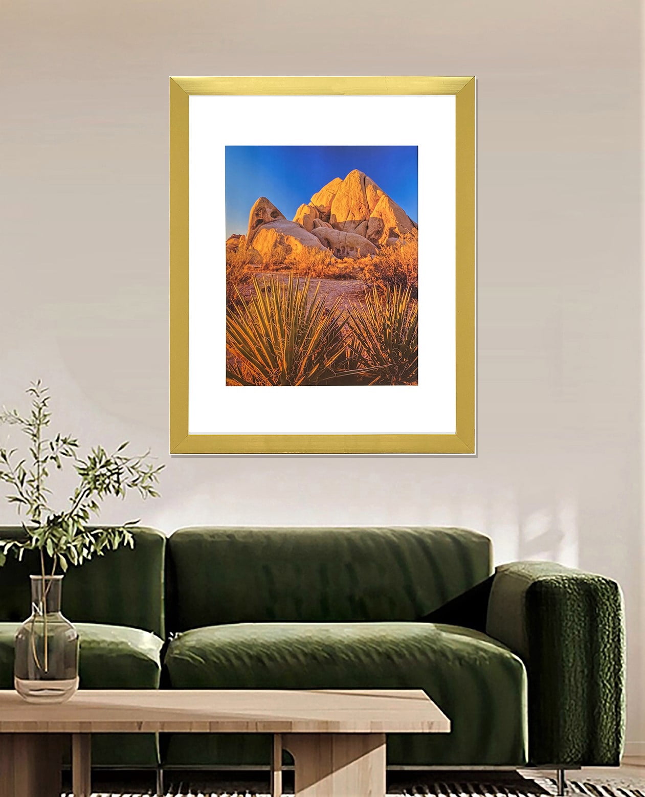 Picture Frame PVC Gold Frame 13.4W*3.1D*16.4H/6.4LB Wall Mount Display, Pack of 5