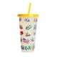 thumbnail image 2 of Vasos TRIEIY con tapa y pajita, vaso creativo para agua, vaso de fútbol, vaso de plástico PP con pajita, vaso de plástico transparente estilo fútbol, 710 ml, vaso de plástico sensible a la, 2 of 4