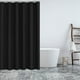 thumbnail image 5 of Cortina de baño de 150X180CM impermeable de poliéster, color liso, negro, 5 of 6