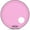 24 in., variant on Remo Powerstroke P3 Colortone Pink Resonant Bass Drum Head with 5" Offset Hole 18 in.